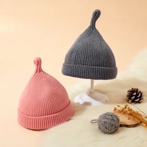 Baby Solid Color Cuffed Rib Knit Hat